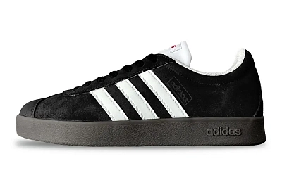 Adidas Neo Anti Slip Wear Resistant Low Top Skateboard Shoes Unisex Black White