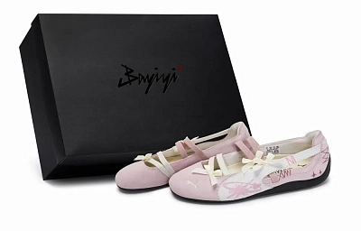 PUMA Speedcat 811 Manufacturing, Starlight Dance Steps, Special Shoe Box Low top Casual Shoes Women's Pink White