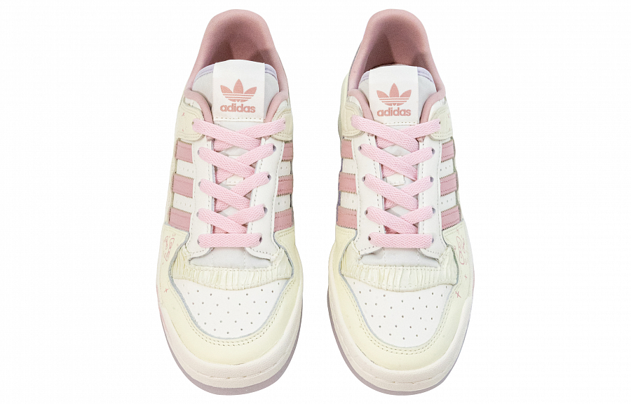 Adidas Originals FORUM Extreme Pink Heart Sweet Rabbit Cushioning Low top Skateboard Shoes Women's Beige Pink купить в интернет-магазине Yoocart с быстрой доставкой по России.