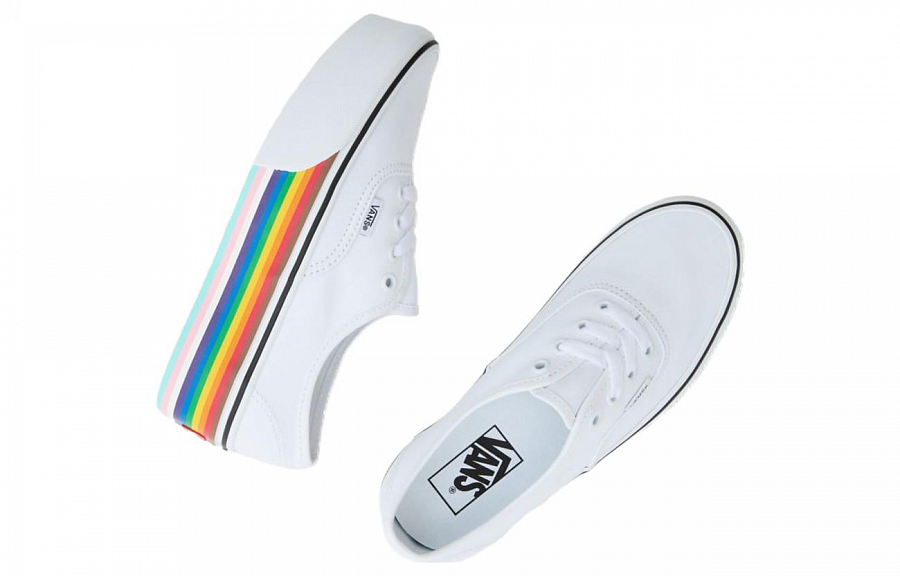 Vans Authentic Series Pride Low Top Skateboard Shoes Unisex White купить в интернет-магазине Yoocart с быстрой доставкой по России.