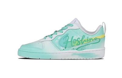 Nike Court Vision 1 Lime Abrasion Resistant Low top Skateboard Shoes Unisex Cyan