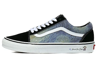 Vans Old Skool Low-Top Skateboard Shoes Unisex Black White