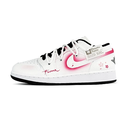 Jordan Air Jordan 1 Cushioning, Wear Resistant Low top Basketball Shoes Pink