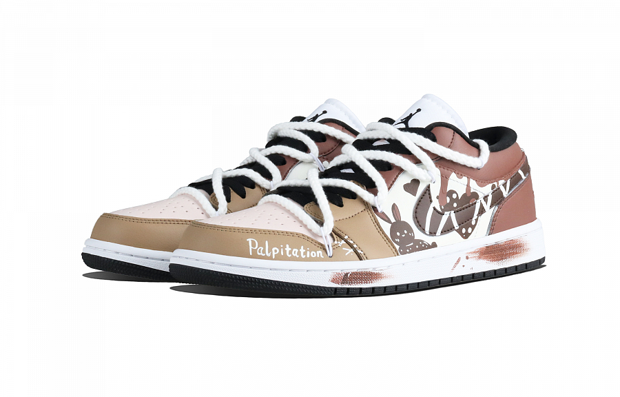 Jordan Air Jordan 1 Charming Rabbit Sweetheart Low top Vintage Basketball Shoes Unisex Umber купить в интернет-магазине Yoocart с быстрой доставкой по России.