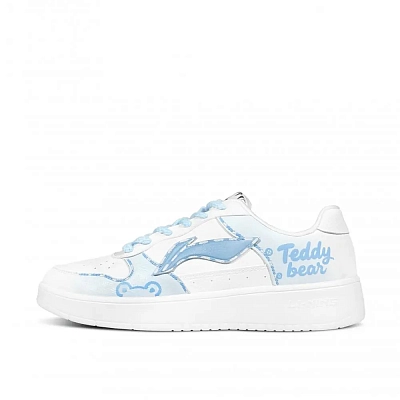 LiNing Pontoon Boats Anti Slip And Wear Resistant Height Increasing Low top Skateboard Shoes Men's Blue White