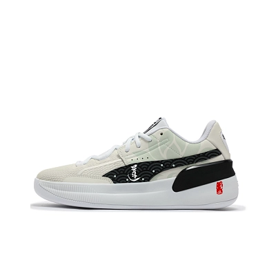 PUMA Clyde Hardwood Team Abrasion Resistant Low top Basketball Shoes Unisex Beige