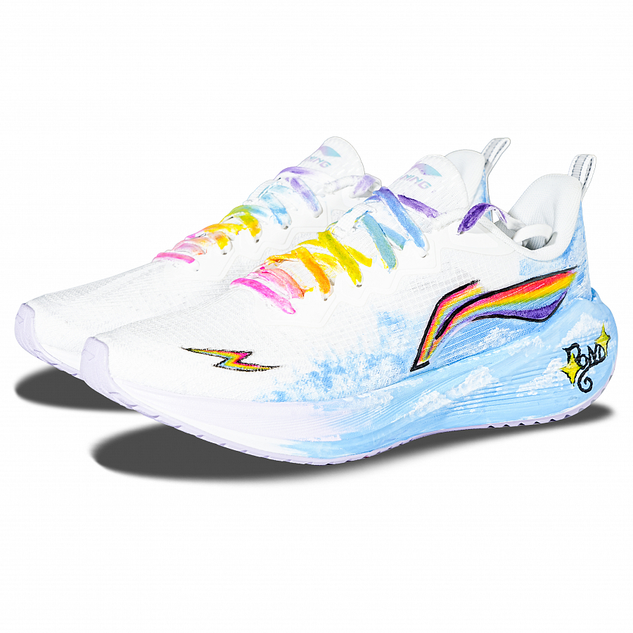 LiNing Wuyue Low top Casual City Commute Running Shoes Women's White Blue купить в интернет-магазине Yoocart с быстрой доставкой по России.