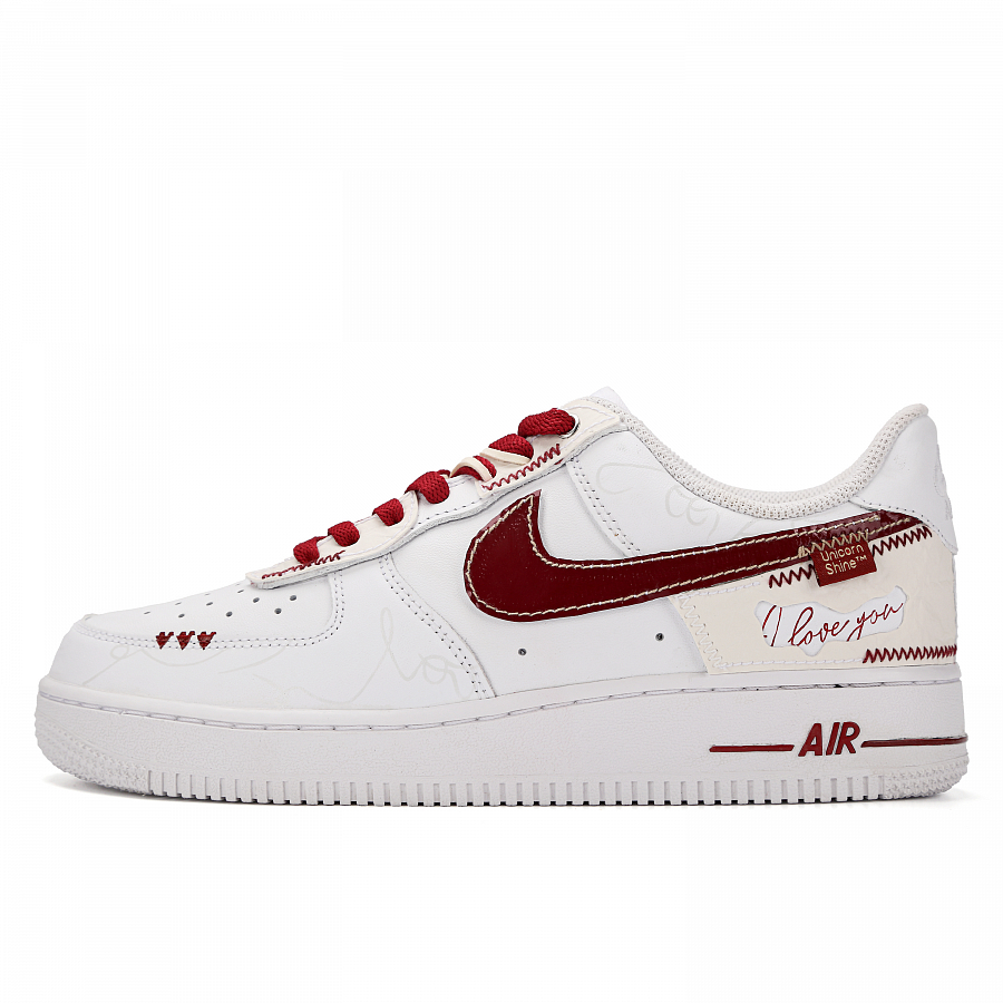 Nike Air Force 1 Paper Is Short And Long Abrasion Resistant Low top Skateboard Shoes Unisex Red White купить в интернет-магазине Yoocart с быстрой доставкой по России.