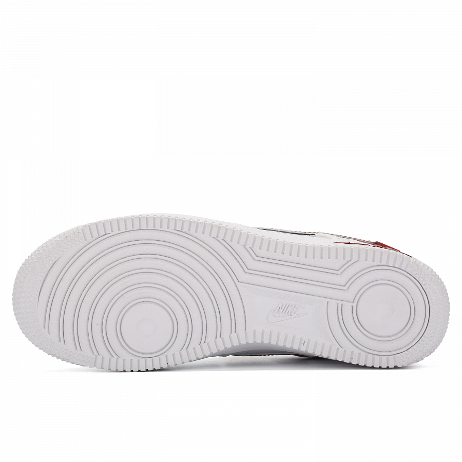 Nike Air Force 1 Paper Is Short And Long Abrasion Resistant Low top Skateboard Shoes Unisex Red White купить в интернет-магазине Yoocart с быстрой доставкой по России.