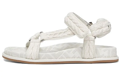 FENDI Feel Braided Flat Sandals