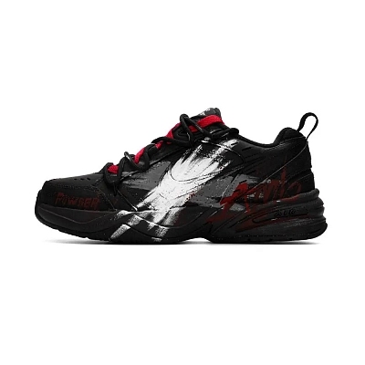 Nike Air Monarch 4 Night Knight Abrasion Resistant Height Increasing Low top Chunky Sneakers Unisex Black