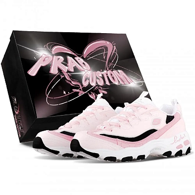 Skechers D'Lites 1.0 Chunky Sneakers Women's Low top Pink/White/Black