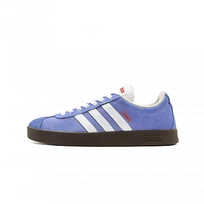 Adidas Neo Vl Court Classic Anti-Slip Wear-Resistant Low-Top Skateboard Shoes Unisex Blue