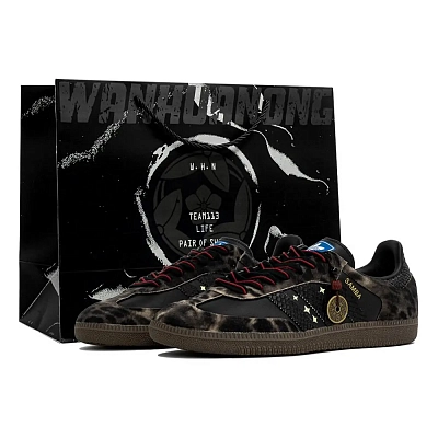 Adidas Originals SAMBA OG Wan Hua Nong, Xuan She, Shopping Bag Low top Skateboard Shoes Unisex Black Gold