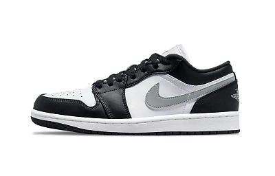 Jordan Air Jordan 1 Shadow Support Low top Vintage Basketball Shoes Unisex Black White Silver