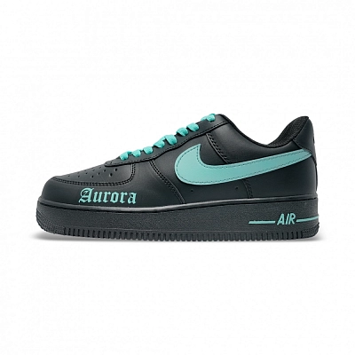 Nike Air Force 1 Abrasion Resistant Low top Skateboard Shoes Unisex Black