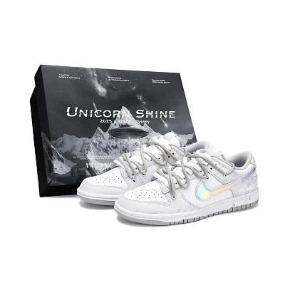 Nike Dunk The Realm Of Dreams Abrasion Resistant Low Top Skateboard Shoes Unisex Gray White