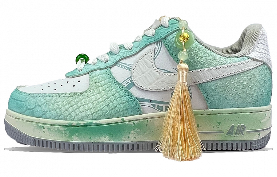 Nike Air Force 1 Emerald Snake, Footprints Of Innovation Abrasion Resistant Low top Skateboard Shoes Unisex Light Green купить в интернет-магазине Yoocart с быстрой доставкой по России.