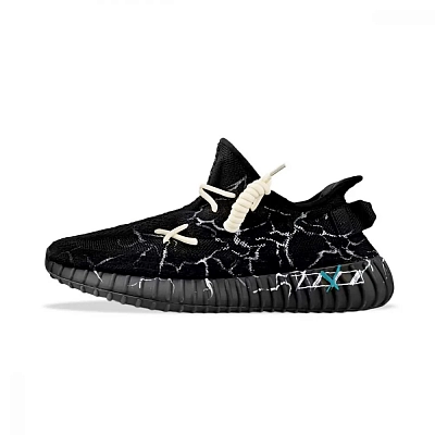 Adidas Originals Yeezy Boost 350 V2 Abrasion Resistant Low top Casual Shoes Unisex Black White