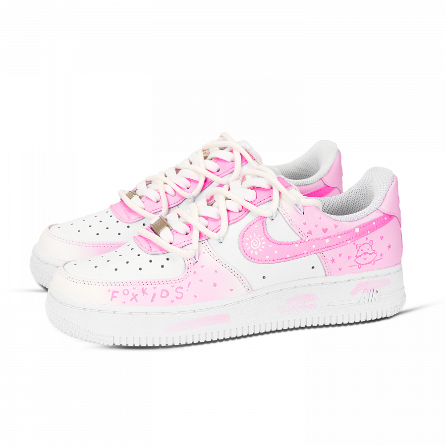 Nike Air Force 1 Cute Fox Pink Shoe Box Abrasion Resistant Low top Skateboard Shoes Unisex Pink White купить в интернет-магазине Yoocart с быстрой доставкой по России.