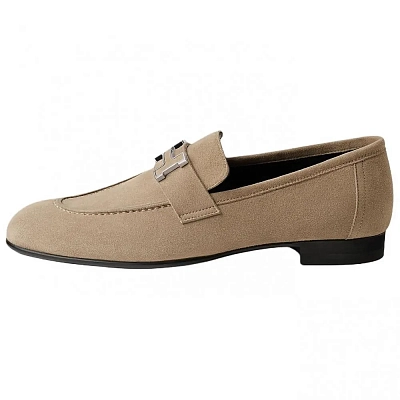 HERMES Paris Casual Single Shoes Women's Beige