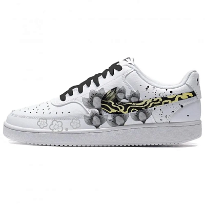 Nike Court Vision 1 Abrasion Resistant Low top Skateboard Shoes Unisex White