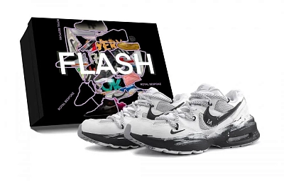 Nike Air Max Fusion Cushioning Abrasion Resistant Breathable Low top Running Shoes Women's Black Gray