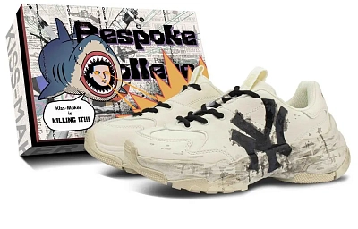 MLB Big Ball Chunky Cushioning Low Top Chunky Sneakers Unisex Ecru