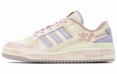 Adidas Originals FORUM Extreme Footwear, Frost Rose Cushioning Low top Skateboard Shoes Women's Beige Pink Purple