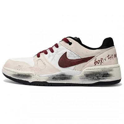 Nike Full Force Dirty White Knight Low top Skateboard Shoes Men's White Red