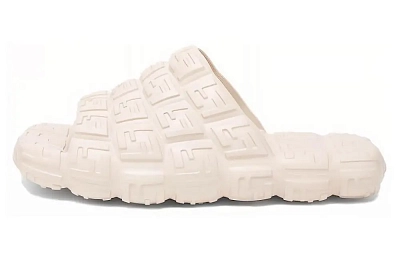 FENDI Cloud Rubber Sole Slide Slippers Men's Ecru