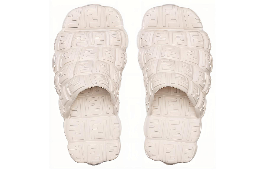FENDI Cloud Rubber Sole Slide Slippers Men's Ecru купить в интернет-магазине Yoocart с быстрой доставкой по России.