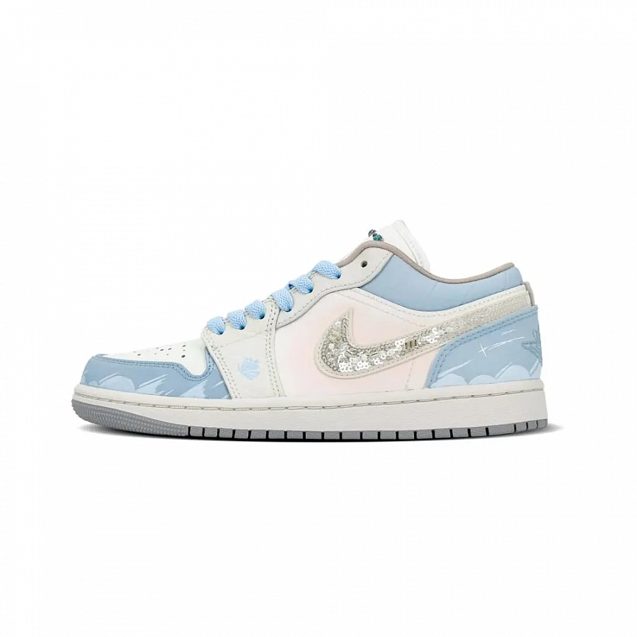 Jordan Air Jordan 1 Abrasion Resistant Low top Vintage Basketball Shoes Women's White Pink купить в интернет-магазине Yoocart с быстрой доставкой по России.