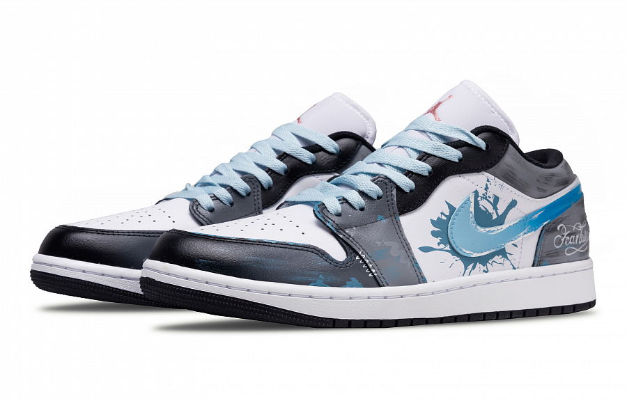 Jordan Air Jordan 1 Celestine Abrasion Resistant Low top Vintage Basketball Shoes Unisex Blue Black купить в интернет-магазине Yoocart с быстрой доставкой по России.