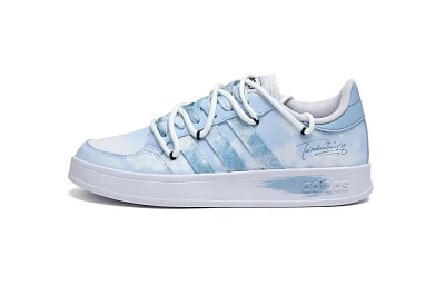 Adidas Neo Breaknet Fresh Monet Anti-Slip Wear-Resistant Low-Top Skateboard Shoes Men's Sky Blue