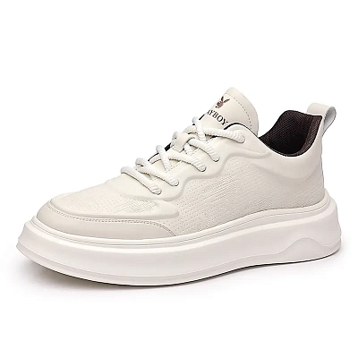 Playboy Low Top Skateboard Shoes Men's White