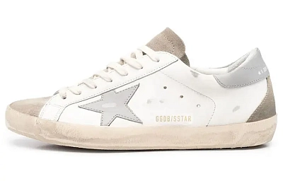 Golden Goose Super Star Stylish Skateboarding Shoes Men's White Vintage Version