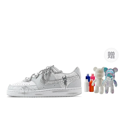 Nike Court Vision Dull Ghost, Fluid Bear Abrasion Resistant Low top Skateboard Shoes Men's Light Gray