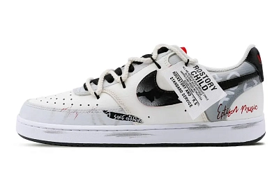 Nike Court Vision 1 Low top Skateboard Shoes Men's Beige Gray