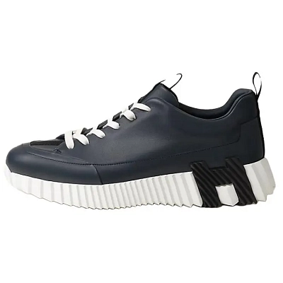 HERMES Jump Low Top Casual Shoes Men's Dark Blue