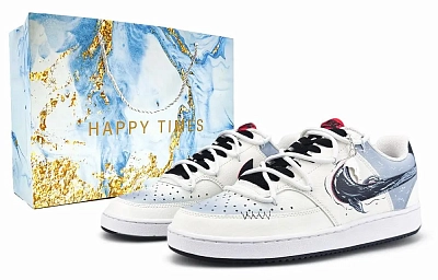 Nike Court Vision 1 Wear resistant And Lightweight Low top Skateboard Shoes Men's White