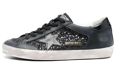 Golden Goose Super-Star Glitter Sneakers