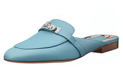 HERMES Oz Closed Toe Slippers Women's Blue