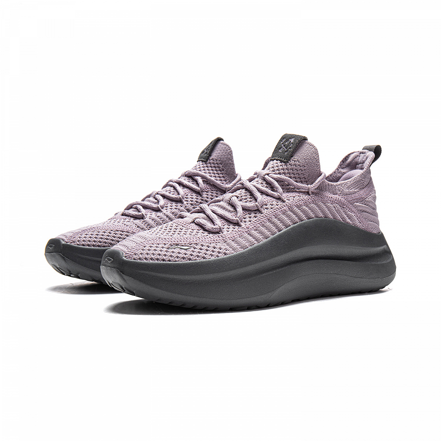 LiNing Cloud Wave Knit Cushioning, Wear Resistant Low top Casual Shoes Women's Purple купить в интернет-магазине Yoocart с быстрой доставкой по России.