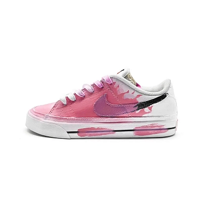 Nike Court Royale Cherry Blossom Flame Abrasion Resistant Low top Skateboard Shoes Unisex Pink White