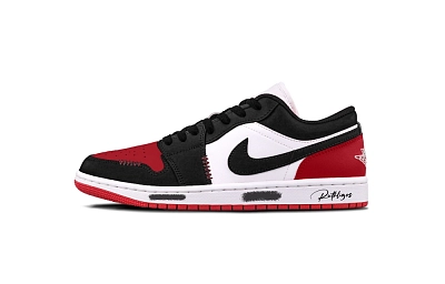 Jordan Air Jordan 1 Banned Cushioning, Wear Resistant Low top Vintage Basketball Shoes Unisex Red