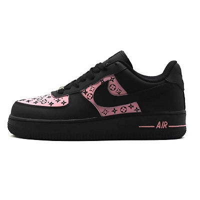 Nike Air Force 1 Skateboard Shoes Women's Low top Black Pink