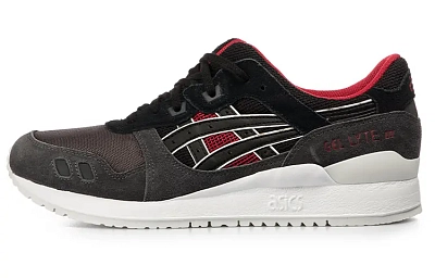 Asics Gel Lyte Iii Dark Grey Black Red White