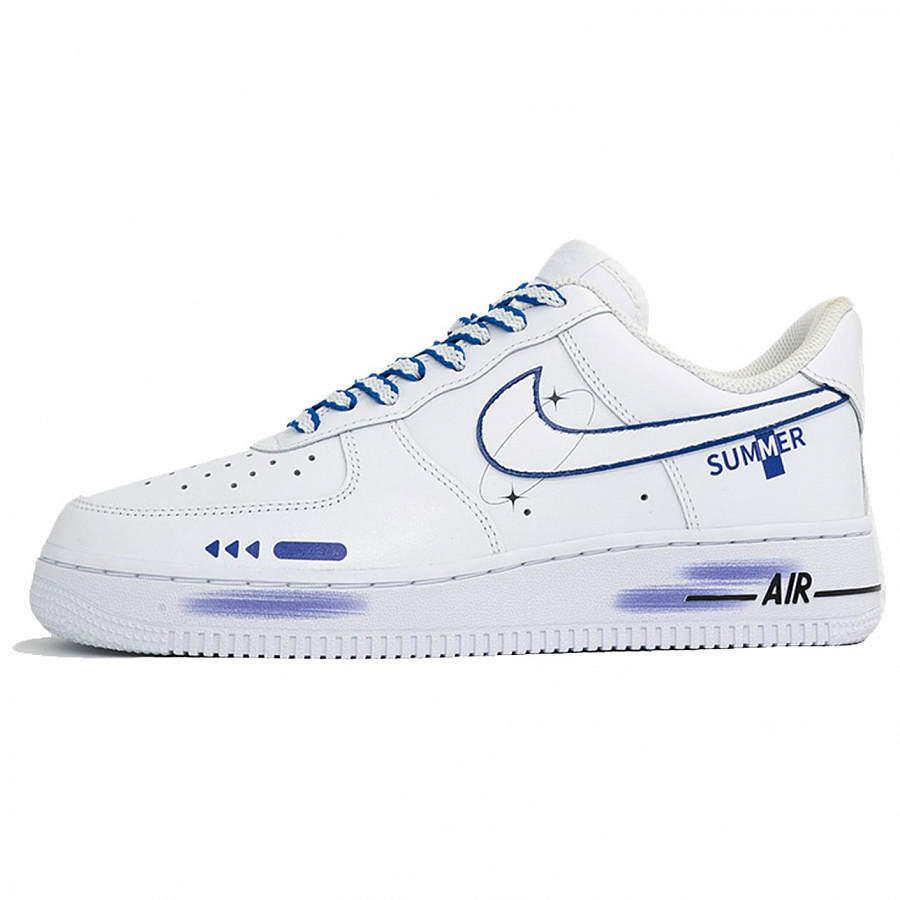 Nike Air Force 1 LTDZ Navigation Mystery, Shopping Bag Abrasion Resistant Low top Skateboard Shoes Unisex White Blue купить в интернет-магазине Yoocart с быстрой доставкой по России.