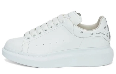 Alexander McQueen Oversized Low Top Skateboard Shoes Men's Bright White